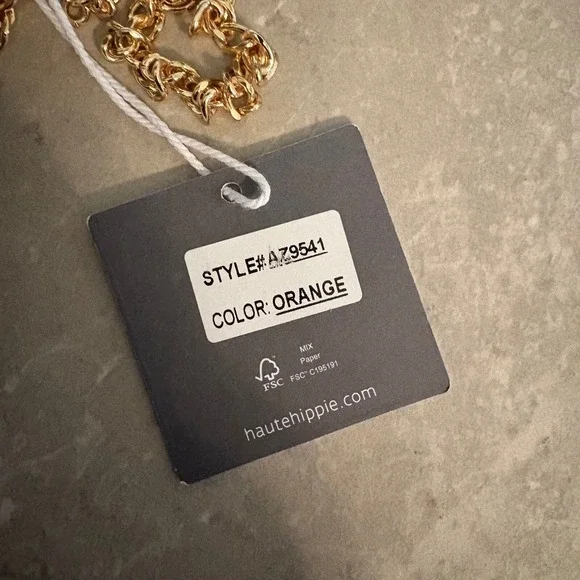 NWT Haute Hippie Clamshell Jute w/ Orange Embroidered Flowers Rhinestones Purse - Picture 8 of 9